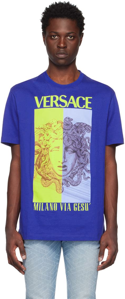 versace renaissance shirt|versace blue t shirt.